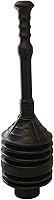 Dependable Industries Accordion Toilet Plunger - Powerful High-Force Clog Remover for Toilets, Sinks, Tubs & Showers, Black