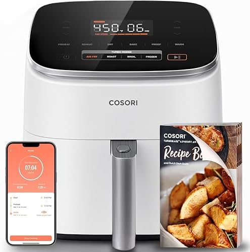 Cosori 9-in-1 TurboBlaze Air Fryer 6 Qt, Smart Control, 90°–450°F...