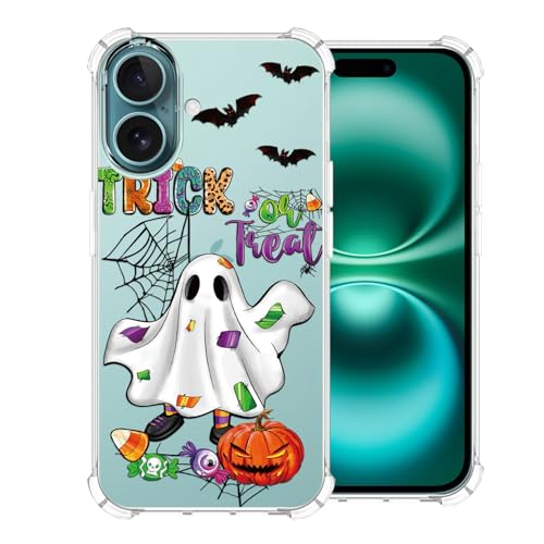 Coque iPhone 16 Plus fantôme mignon pour sublimer vos photos de soirée d'Halloween