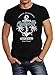 Produktbild Neverless Herren T-Shirt Anker Palmen Anchor Palms Baumwolle Slim Fit schwarz XXL