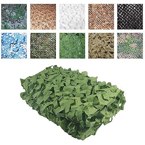 2m X 3m/6.5 X 9.8ft Woodland Desert Camouflage Net Army Camo Netting Oxford Fabric Hunting Shooting Hide Army Cover