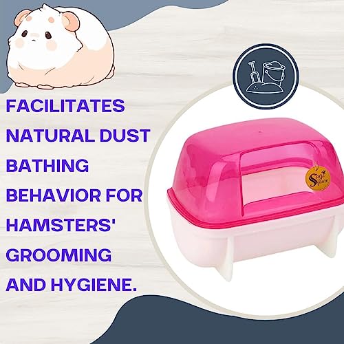 Image of Sage Square Bath Sand Tub for Hamster, Dwarf, Gerbil, Chinchilla, Mice - Enhance Your Pet's Hygiene in Style, Provide Your Pets with a Relaxing Bathing Area.