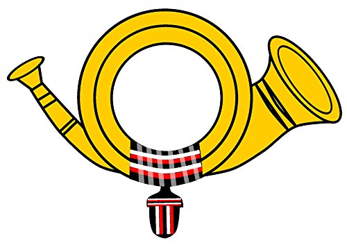 Etaia 5x7 cm - Mini Aufkleber Deutsche Reichspost Post Horn Posthorn Deutsches Reich Sticker für Briefkasten Postkasten Briefkästen