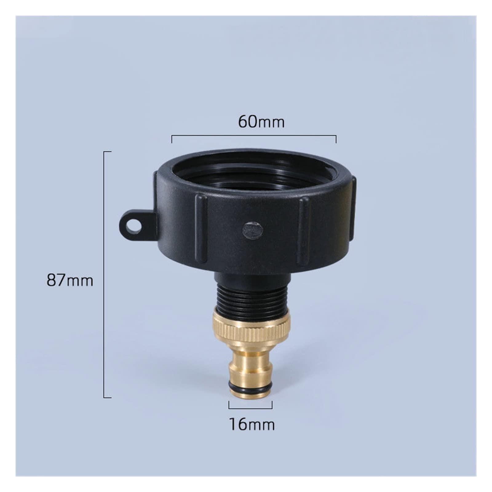 resistir extremos de alta presión y temperatura 1 PC Plástico de hilo IBC Tank Tap 100 0l IBC Ton Boquilla de adaptador de la válvula de latón de 3/4 a 1/2 "Conector de la manguera del jardín Tanque d