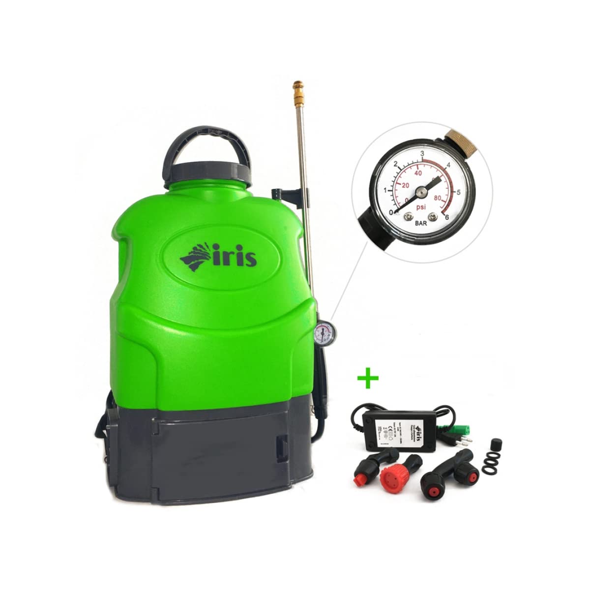 Pompa irroratrice a batteria litio Iris Garden E-Lite 16 lt a spalla autonomia 5 h