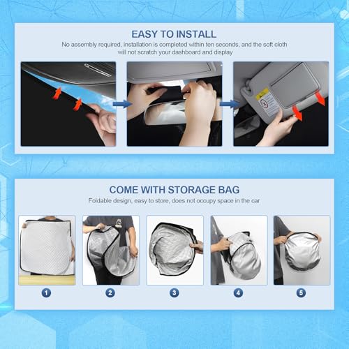 Image of KMF Windshield Sun Shade Replacement for Kia Sorento Accessories 2021-2024, 8PCS Side Window Sun Shade, Rear Window Sun Visor Shield Cover for Camping /Baby UV Block and Privacy Protect