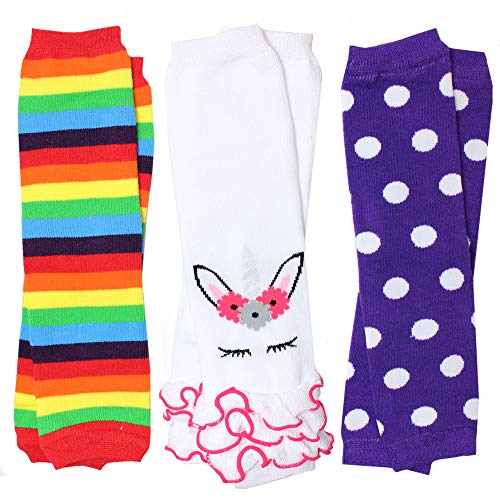 image for juDanzy 3 Pairs of girls baby Leg Warmers for newborn, infant, toddler