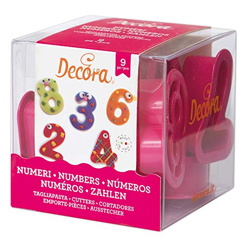 DECORA, 0255080 Kit de découpe de numéros, Le kit idéal pour créer des décorations en pâte à...