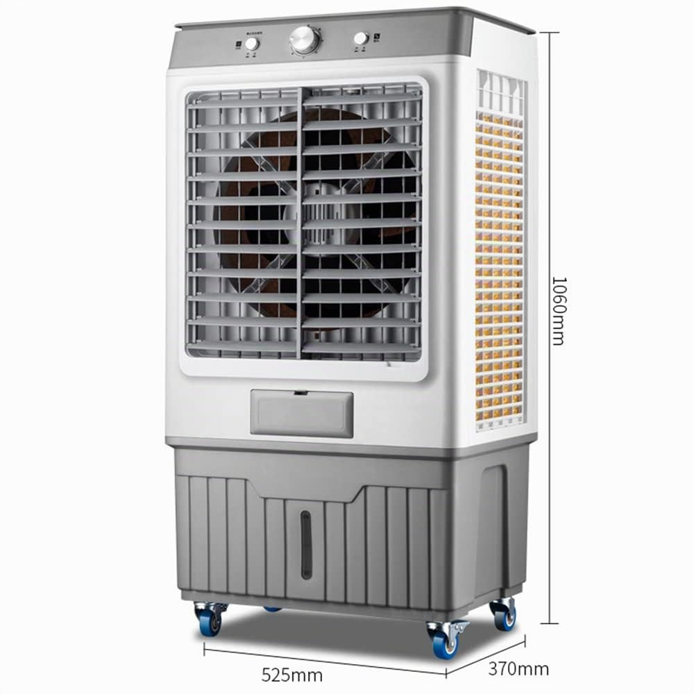 Refrigerador de aire industrial evaporativo - Refrigerador de pantano oscilante de 120° para uso interno y externo, volumen de aire 23000 m³/h, 3 velocidades de aire - Unidad de refrigeración portátil