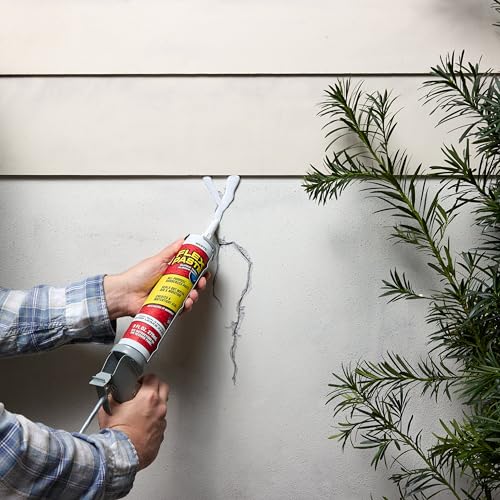 Flex Paste, Cartridge, White, Waterproof Paintable Putty, Spackle Sealant, Fill Gaps Cracks Holes - Block Out Water and Air - UV Resistant - Walls, Drywall, EPDM, Concrete, Roof, RV Repairs