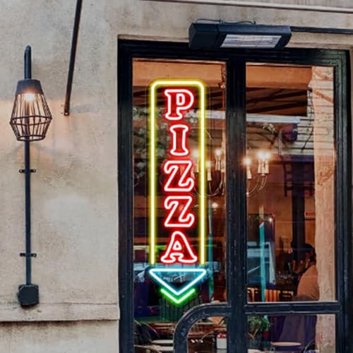 Pizza Arrow Neon Sign, Custom Pizza Restaurant LED Neon Light