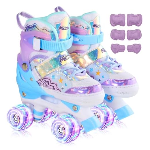 Patins para crianças, patins de tamanho ajustável para meninas iniciantes, patins infantis com 8 rodas iluminadas, patinação ao ar livre para meninos, meninas, sapatos de patinação para idades de 3 a