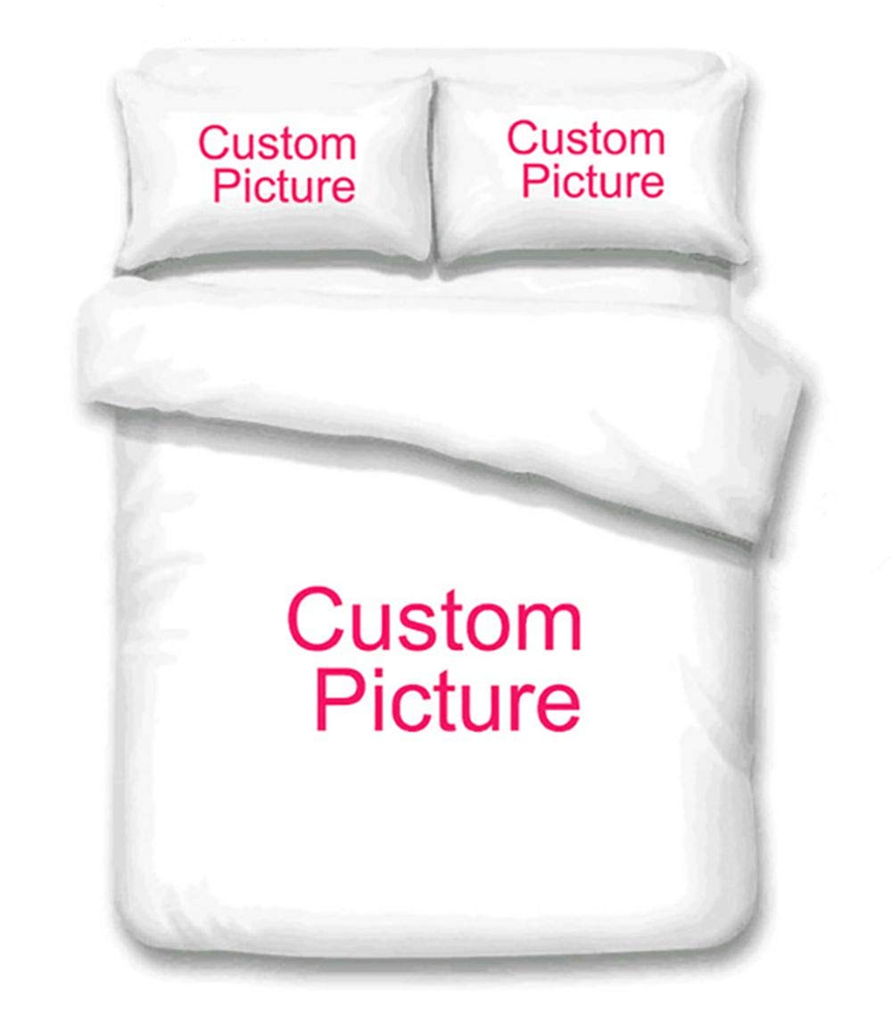 Custom Bedding 3pcs Sets Queen King Duvet Cover Set Personalized Bedclothes Bed (King)
