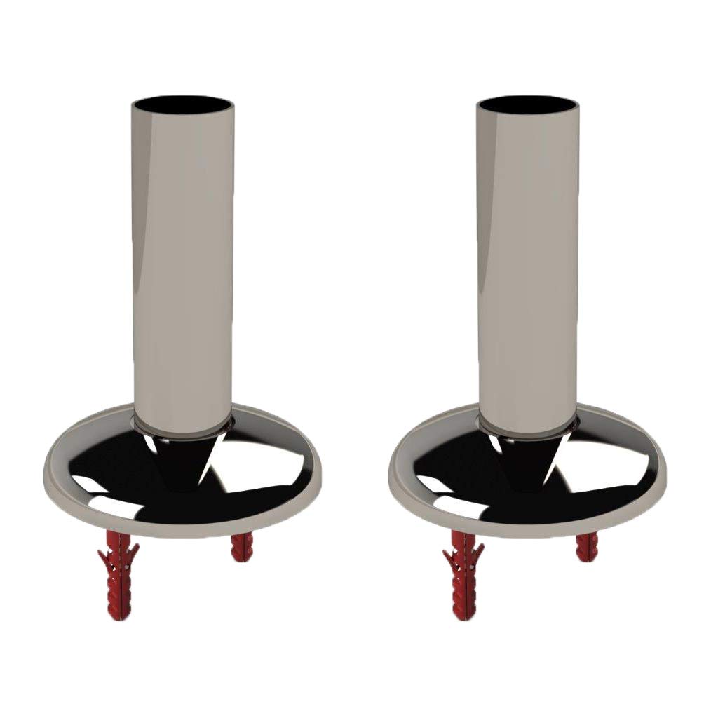well2wellness® Échelle de piscine NCL - Fixation à bride en acier inoxydable V2A - Diamètre 43 mm (paire) - Modèle 66 (663322)