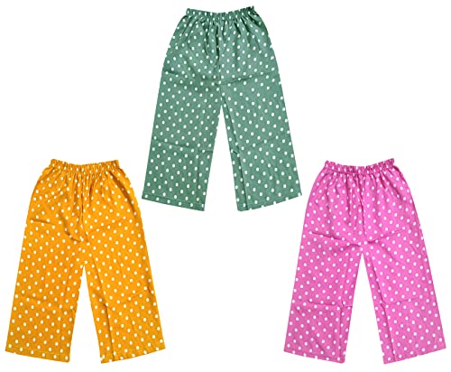 Image of indi weaves Kid's Girls Cotton Polka Printed Stylish Capri