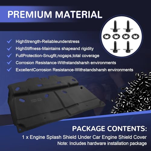 Image of Engine Splash Shield Guard for F150 with Gasoline Engine Rust-Proof | Heavy-Duty & No-Drill Install 2015-2024 F150 with Gasoline Engine (Not Fit Raptor Model /3.0L Diesel) Replaces# ML3Z-7222-D