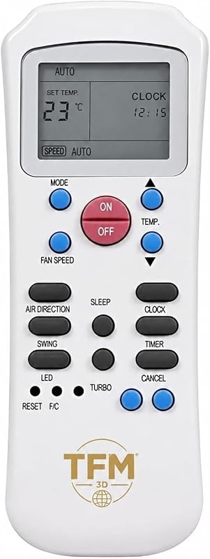 Controle Remoto Para Ar Condicionado Compatível Com Carrier, Springer e Admiral