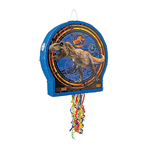 Unique Jurassic World Pull String Pinata | 18" X 19" | 1 Pc