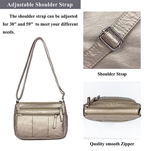VOLGANIK ROCK Purses for Women Soft PU Leather Shoulder Bag Ladies Crossbody Purse and handbags Lightweight Pocketbook