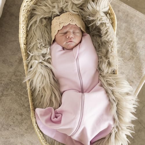 Image of Tiny Twinkle Baby Sleep Sack 3-6 Months 1.0 TOG, Cotton & Elastane Wearable Blanket, Swaddle Transition Micro-Fleece, Machine Washable(Pink)