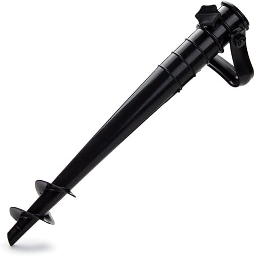 Ancla de arena de plástico para sombrilla de playa, libre de óxido y tamaño para sombrillas delgadas (negro) disponible en Yaxa Peru