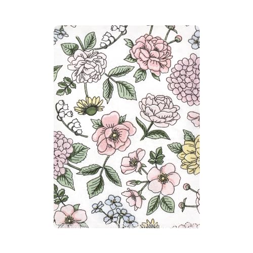 Image of Hudson Baby Unisex Baby Cotton Poly Flannel Burp Cloths Bundle, Vintage Blossom, One Size