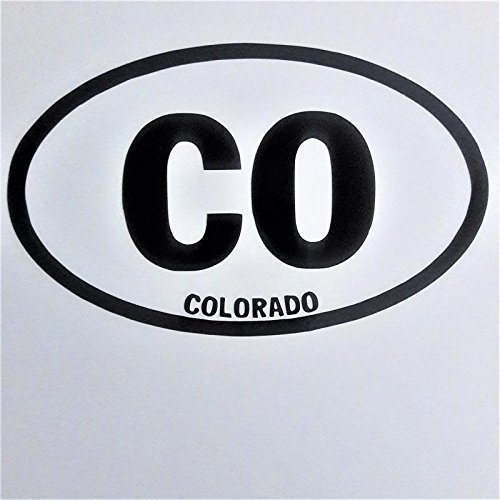 Chase Grace Studio Colorado Euro (2 Pack) Vinyl Decal Sticker|Black|Cars Trucks SUVs Snowboards Vans Laptops Walls Glass Metal|5.75" X 3.5"|CGS922