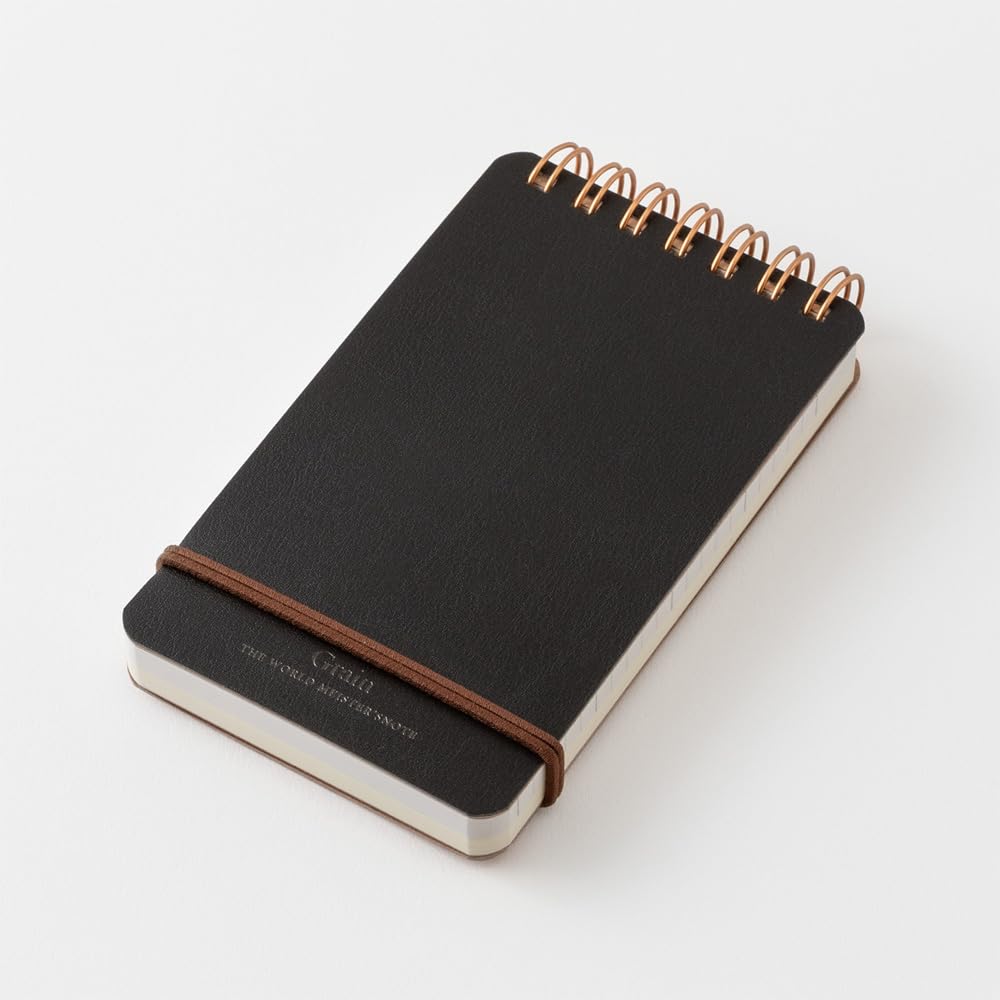 Amazon.com : Midori 11796006 Notepad WM Ring Memo Grain Black