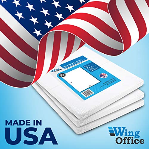 Pro Office Shipping Labels For Printers - Premium 100 Full-Sheet Self Adhesive - Laser And Ink Jet Printers, White, Made In Usa, 8.5 X 11 Inches, Pack Of 100, Same Size As Avery 8165 And More #TOP4