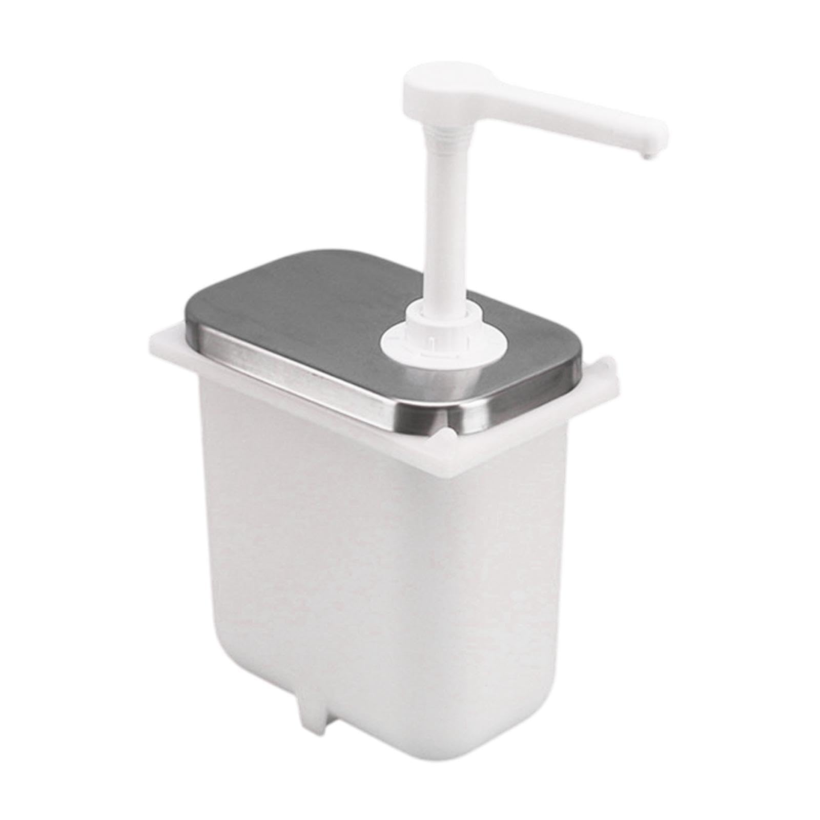 perfk Saucenpumpe Flasche Saucenspender Behälter Gewürzpumpe Flasche Gewürzspender Werkzeug für Senf Salat Karamell Sirup, 2.5 L, Ohne Umkarton