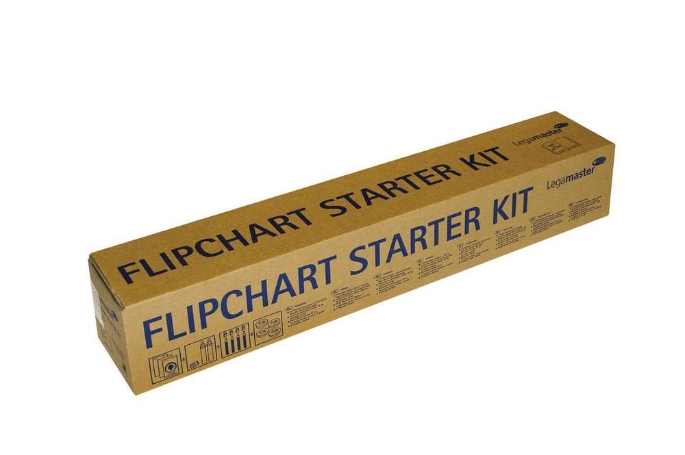 Legamaster 7-124900 Flipchart Starter Kit, Zubehörset mit Flipchartpapier, Markern und Magneten
