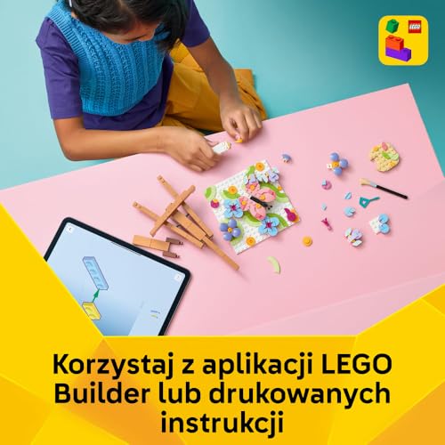 LEGO Creator 3 w 1 Dekoracyjny obraz z kwiatami, zabawka konstrukcyjna dla dziecka, obraz, ramka lub szkic flaminga, pomysł na prezent dla dziewczynki lub chłopca od 8 lat 31390