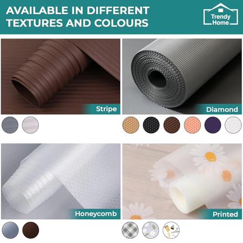 Image of Trendy Home Anti-Slip Mat 45 cm x 5 m for Drawers, Fridge & Shelf Liners | Printed Design, Non-Slip, Food Grade EVA, Washable Kitchen Mat, Leaf Whisper