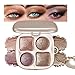 Hxssll Metallic Rose Gold Shimmer Eyeshadow Palette with Mirror – Blendable Long-Lasting Everyday Eye, Gold Bronze Glitter & Neutral Glam Contour Makeup Palette, Perfect for Blue, Green & Brown Eyes