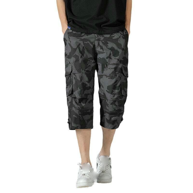Short d'été à sept points homme léger ample à poches multiples - 5