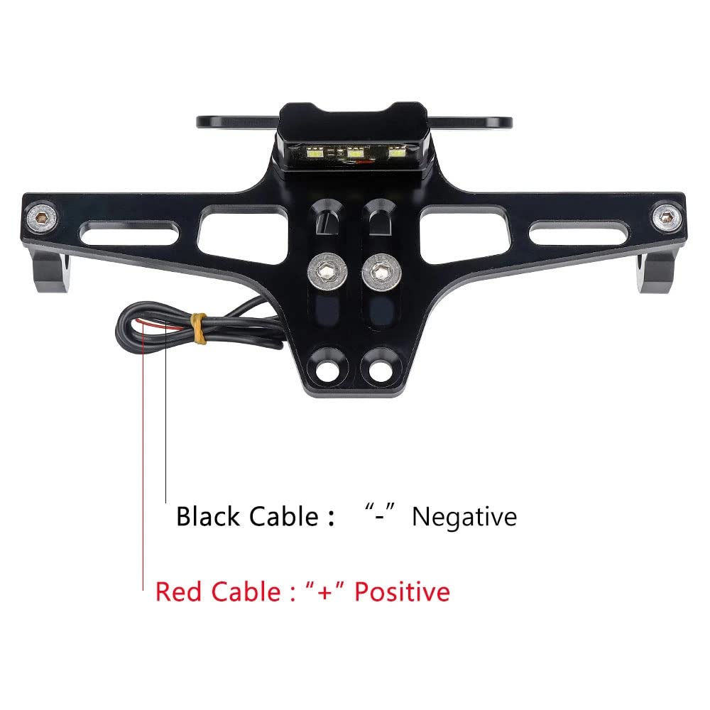 Regulowany uchwyt tablicy rejestracyjnej CNC do Kawasaki Ninja Z800 Z1000SX z LED