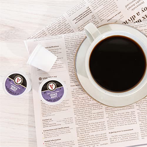Image of Victor Allen's Coffee French Roast, Dark Roast, 80 Count, Single Serve Coffee Pods for Keurig K-Cup Brewers (Pack of 3)