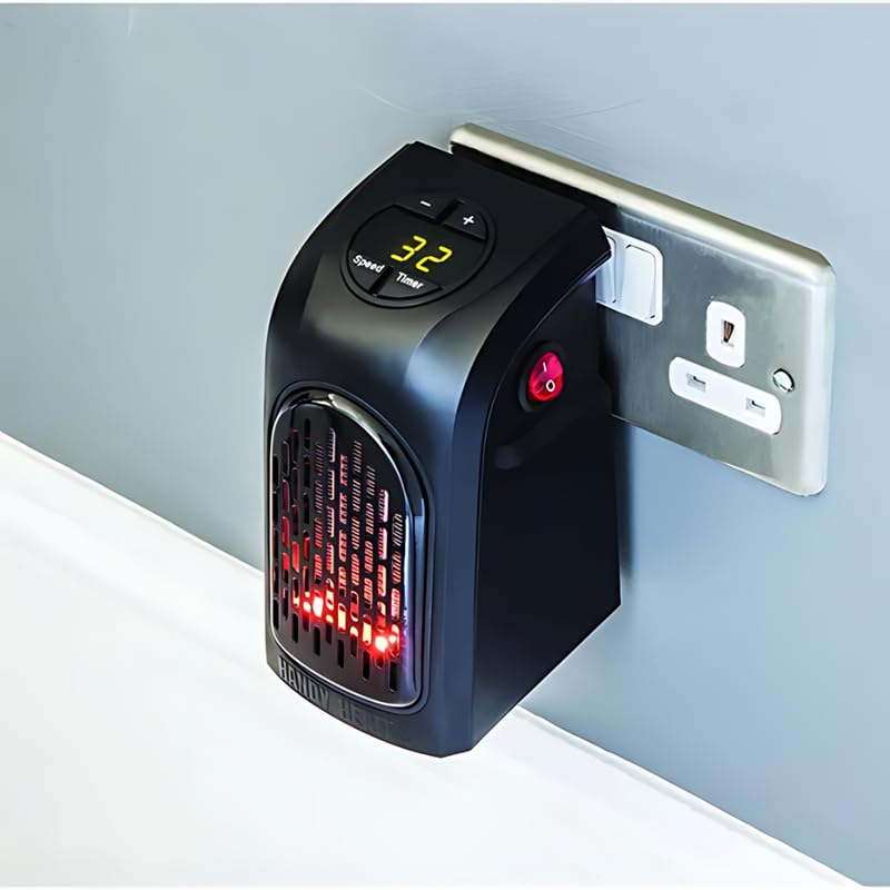 Image of Drumstone (𝐋𝐢𝐦𝐢𝐭𝐞𝐝 𝐓𝐨𝐝𝐚𝐲) Energy-Efficient 400W Ceramic Wall Heater, Adjustable Thermostat Smart Timer Function, Safe Cool-Touch & Fast Room Heating Heater 𝟏𝟓 𝐘𝐞𝐚𝐫𝐬 𝐖𝐚𝐫𝐫𝐚𝐧𝐭𝐲