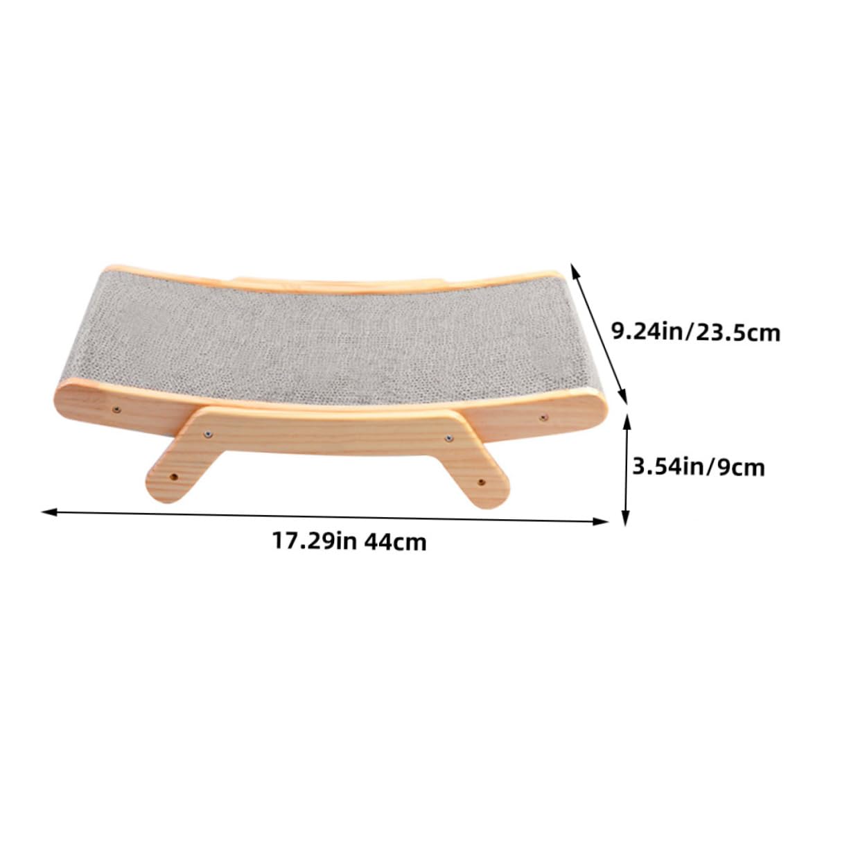 Rascador de Gato de Madera y Cartón Ondulado para Reducir Comportamiento Destructivo y Proteger Muebles
