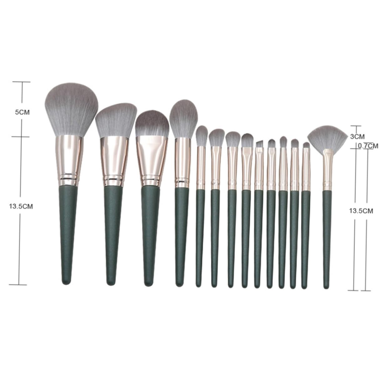 COHEALI 28stücke Teiliges Kosmetikpinsel-set Mit Holzgriff Professionelle Make-up-pinsel Aus Künstlichen Fasern Schwarzgrün Für Foundation Und Pudrige Anwendungen Für Täglichen