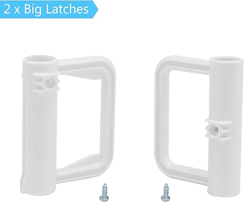 Miniatura 2 de KISKIZ Kit de piezas de repuesto para puerta de bebé retráctil (blanco) Juego completo de accesorios de montaje en pared con soportes, anclajes