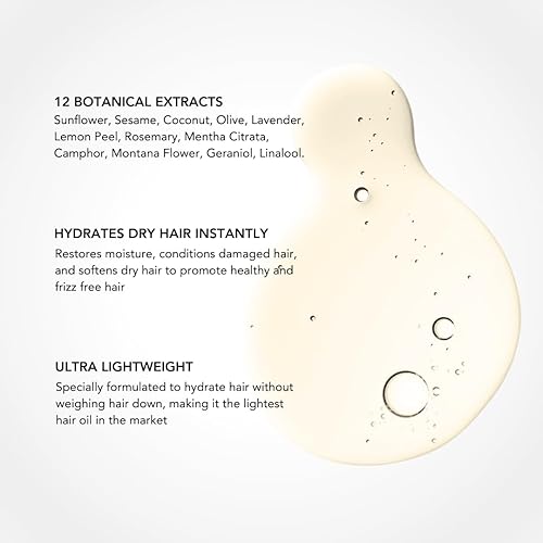 Miniatura 6 de BLUMAAN Aceite hidratante para el cabello, diseñado para cabello seco, encrespado, liso o rizado, aceite para fortalecer el cabello 100% natural