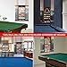 GSE Games & Sports Expert 8 Pool Cue Wall Rack with Score Counter, Billiard Stick Hanging Wall Mounting Holder Only, Holds 8 Pool Cue Sticks, 2 Ball Racks and Full Set of Balls (Mahogany)