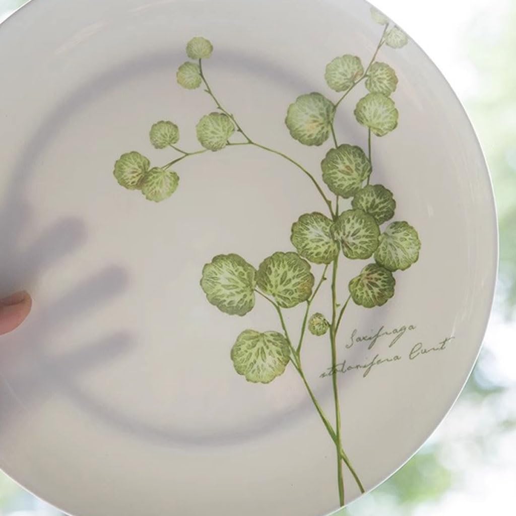 Platos Para Comer Plato de cena con patrón de planta fresca, plato de cena occidental for el hogar, plato de carne, plato de cena, plato de fruta, vajilla Plato De Cerámica Para La Cena
