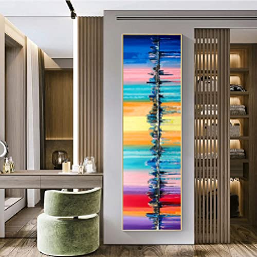 Impression arc-en-ciel sur toile grand format pour décoration murale dsdsgog