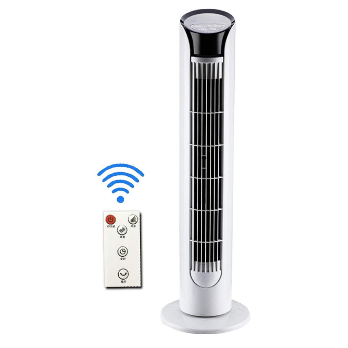 Ventilador De Torre Columna Vertical Oscilación 3 Velocidades Ventilación 3 Modos Estable Silencioso (Blanca)