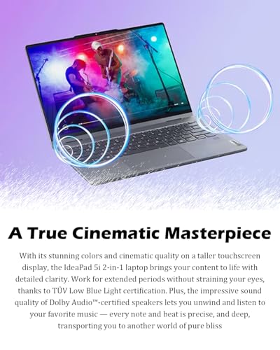 Image of Lenovo Ideapad 5i Touchscreen Laptop - 2-in-1 Laptop, Windows 11 Pro, with Digital Pen, Intel 10-Core 7 150U, 1920 x 1200 Display, Fingerprint, Backlit KB (16GB RAM, 512GB SSD)
