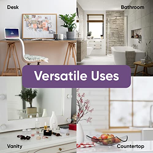 Superio 1.25 Gal Mini Plastic Trash Can With Swing Top Lid Small Waste Bin For Countertop, Desk, Vanity, Bathroom 5 Quart (Grey/Black, 3 Pack) #TOP6