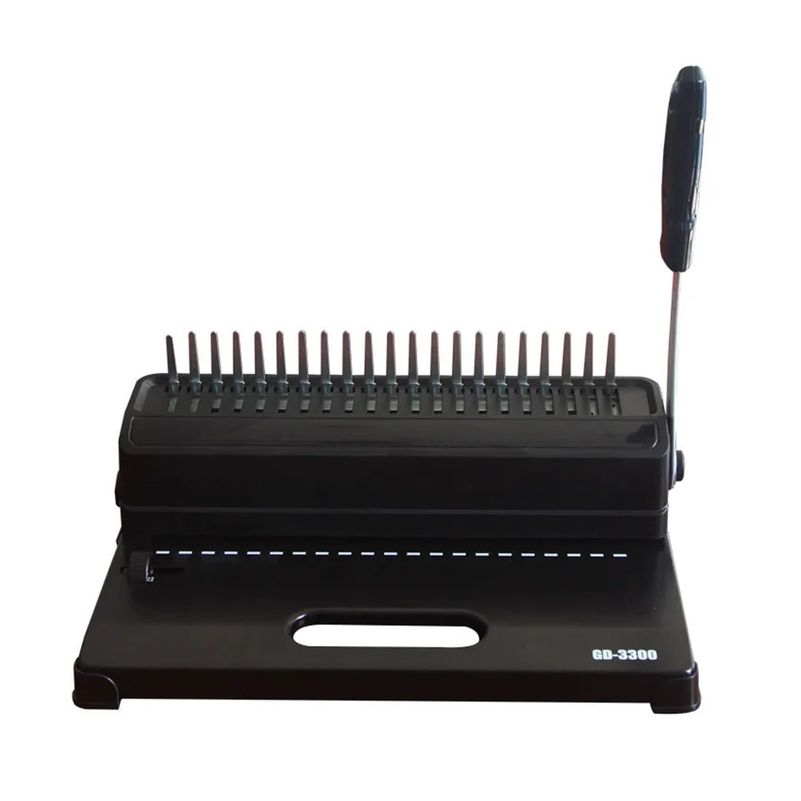 Rilegatrice, GD-3300 Macchina for rilegatura a clip Macchina for foratura Macchina for rilegatura manuale a 21 fori Tipo a pettine Grembiule for contrattuale per scuola e ufficio