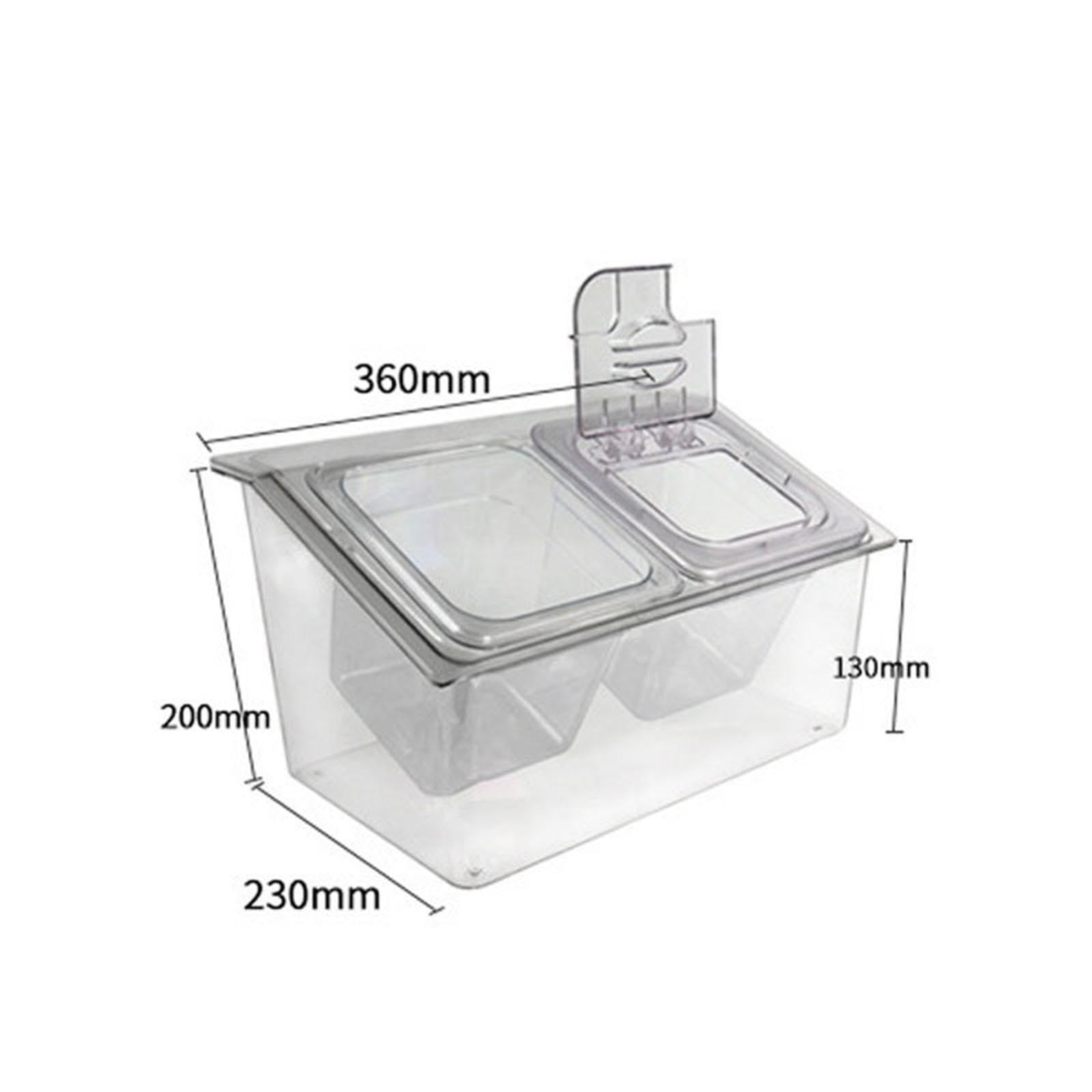 Servidor de condimentos refrigerados de 5 compartimentos 2 ranuras | con control de temperatura que mantiene los alimentos frescos. Servidor de condimentos